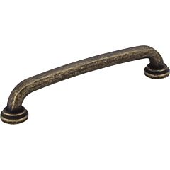 Jeffrey Alexander Bremen Collection 5-1/16" (128mm) Center to Center, 5-7/8" (149mm) Overall Length Distressed Antique Brass Cabinet Pull/Handle