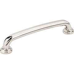 Jeffrey Alexander Bremen Collection 5-1/16" (128mm) Center to Center, 5-7/8" (149mm) Overall Length Polished Nickel Cabinet Pull/Handle