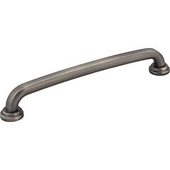 Jeffrey Alexander Bremen Collection 6-5/16" (160mm) Center to Center, 7-1/8" (181mm) Overall Length Brushed Pewter Cabinet Pull/Handle