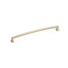 Menlo Park 10" (254mm) Center to Center, Overall Length 10-1/2" (267mm) Signature Satin Brass Arched Cabinet Pull/ Handle