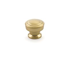 Menlo Park Signature Satin Brass Round Kitchen Cabinet Drawer Knob, 1-1/4" Diameter