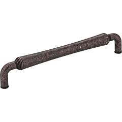 Bremen 2 Style 6-5/16" (160mm) Center to Center, 6-11/16" (170mm) Overall Length Distressed Oil Rubbed Bronze Cabinet Pull/Handle