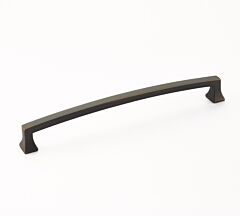 Menlo Park 8" (203mm) Center to Center, 8-1/2" (216mm) Length, Arched, Ancient Bronze Cabinet Pull/ Handle