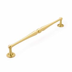 Atherton15" (381mm) Center to Center, 15-3/4" (400mm) Length, Satin Brass Square Bases, Appliance Pull/ Handle