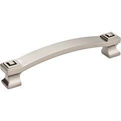 Jeffrey Alexander Delmar Collection 5-1/16" (128mm) Center to Center, 5-13/16" (148mm) Overall Length Satin Nickel Cabinet Pull/Handle