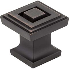 Delmar Style Cabinet Hardware Knob, Brushed Oil Rubbed Bronze 1â€ Inch Diameter