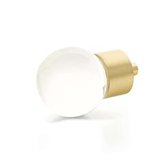 City Lights Satin Brass Globe Glass Knob, 1-3/8" Diameter