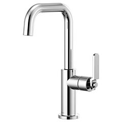LITZE Bar Faucet with Square Spout and Industrial Handle Kit, Polished Chrome