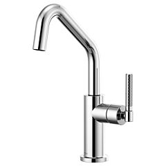 LITZE Bar Faucet with Angled Spout and Knurled Handle Kit, Chrome
