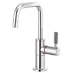 LITZE Instant Hot Faucet with Square Spout and Knurled Handle, Polished Chrome