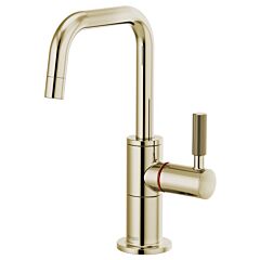LITZE Instant Hot Faucet with Square Spout and Knurled Handle, Polished Nickel