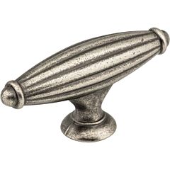 Glenmore Style Cabinet Hardware Knob, Distressed Pewter 2-5/8" Inch Diameter
