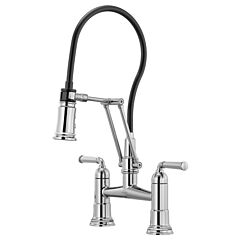 ROOK Articulating Bridge Kitchen Faucet,  Chrome