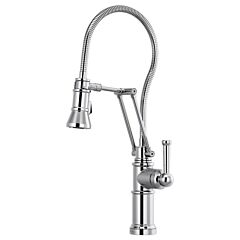 ARTESSO Single Handle Articulating Faucet With Finished Hose, Polished Chrome
