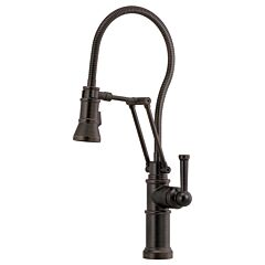 ARTESSO Single Handle Articulating Faucet With Finished Hose, Venetian Bronze