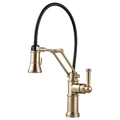 ARTESSO Articulating Kitchen Single Handle Faucet, Luxe Gold