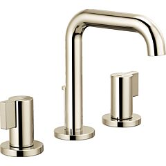 LITZE Widespread Lavatory Faucet with High Spout - Less Handles 1.2 GPM, Polished Nickel
