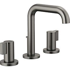 LITZE Widespread Lavatory Faucet with High Spout - Less Handles 1.2 GPM, Luxe Steel