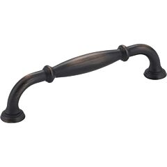 Tiffany Brushed Oil Rubbed Bronze 5 Inch (128mm) Center to Center, Overall Length 5-13/16 Inch Cabinet Hardware Pull / Handle, Jeffrey Alexander