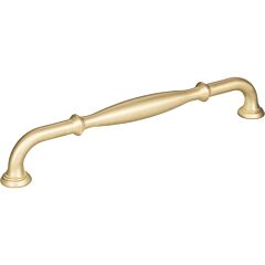 Jeffrey Alexander Tiffany Collection 7-9/16" (192mm) Center to Center, 8-3/8" (213mm) Overall Length Brushed Gold Cabinet Pull/Handle