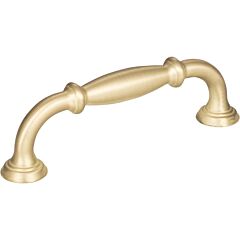 Tiffany Brushed Gold 3-3/4 Inch (96mm) Center to Center, Overall Length 4-1/2 Inch Cabinet Hardware Pull / Handle, Jeffrey Alexander