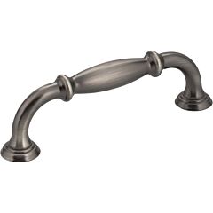 Tiffany Brushed Pewter 3-3/4 Inch (96mm) Center to Center, Overall Length 4-1/2 Inch Cabinet Hardware Pull / Handle, Jeffrey Alexander