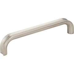 Jeffrey Alexander Rae Collection 5-1/16" (128mm) Center to Center, 5-1/2" (140mm) Overall Length Satin Nickel Cabinet Pull/Handle