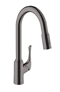 Hansgrohe Allegro N 1.75 GPM 2-Spray Pull-Down, HighArc Kitchen Faucet, Brushed Black Chrome