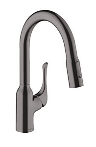 Hansgrohe Allegro N 1.75 GPM 2-Spray Pull-Down Prep Kitchen Faucet, Brushed Black Chrome