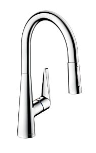 Hansgrohe Talis S 1.75 GPM HighArc2-Spray Pull-Down Kitchen Faucet, Chrome