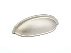 Traditional Cup Pull 3" (76mm) Center to Center, 3-3/4" Length, Distressed Nickel Cabinet Pull/ Handle