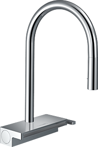 Hansgrohe Aquno Select 1.75 GPM HighArc Kitchen Faucet, 3-Spray Pull-Down with sBox, Chrome
