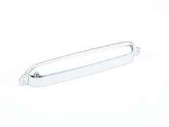 Country Cup Pull 6" (152mm) Center to Center, 6-5/8" Length, Polished Chrome Cabinet Pull/ Handle