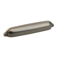 Country Cup Pull 6" (152mm) Center to Center, 6-5/8" Length, Aurora Bronze Cabinet Pull/ Handle