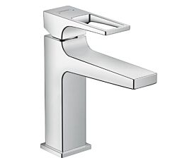 Hansgrohe Metropol 1.2 GPM Single-Hole Faucet 110 with Lever Loop Handle and Pop-Up Drain, Chrome