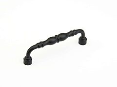 Colonial 6" (152mm) Center to Center, 6-5/8" Length, Flat Black Cabinet Pull / Handle