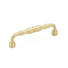 Colonial 6" (152mm) Center to Center, 6-5/8" Length, Satin Brass Cabinet Pull / Handle