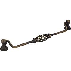 Tuscany Style 8-13/16 Inch (224mm) Center to Center, Overall Length 9-3/4 Inch Antique Brushed Satin Brass Cabinet Pull/Handle