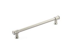 Streamworks 8" (203mm) Center to Center, 9-1/4" Length, Satin Nickel Cabinet Pull / Handle