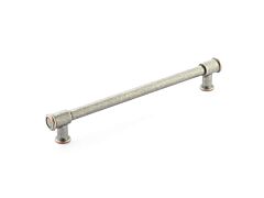 Streamworks 8" (203mm) Center to Center, 9-1/4" Length Distressed Pewter and Copper Cabinet Pull / Handle