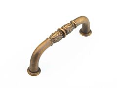 Meridian 3-3/4" (96mm) Center to Center, 4-3/8" (111mm) Length, Antique Light Polish Cabinet Pull/ Handle