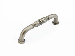 Meridian 3-3/4" (96mm) Center to Center, 4-3/8" (111mm) Length, Antique Nickel Cabinet Pull/ Handle