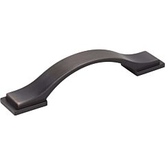 Mirada Strap Brushed Oil Rubbed Bronze 3-3/4 Inch (96mm) Center to Center, Overall Length 5-9/16 Inch Cabinet Hardware Pull / Handle, Jeffrey Alexander
