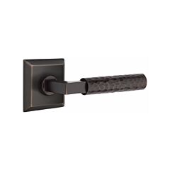 Passage Select L-Square Hammered Lever with Quincy Lever in Oil Rubbed Bronze, Right Hand