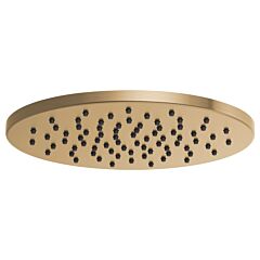 BRIZO Essential Shower Series 12" Linear Round Single-Function Raincan Shower Head - 1.75 GPM, Luxe Gold