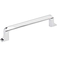 Jeffrey Alexander Callie Collection 5-1/16" (128mm) Center to Center, 6-1/4" (158.5mm) Overall Length Polished Chrome Cabinet Pull/Handle
