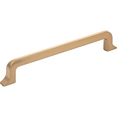 Jeffrey Alexander Callie Collection 6-5/16" (160mm) Center to Center, 7-1/2" (190.5mm) Overall Length Satin Bronze Cabinet Pull/Handle