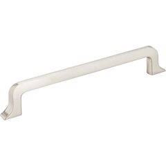 Jeffrey Alexander Callie Collection 6-5/16" (160mm) Center to Center, 7-1/2" (190.5mm) Overall Length Satin Nickel Cabinet Pull/Handle