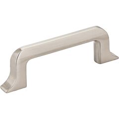 Callie Style 3 Inch (76mm) Center to Center, Overall Length 4-3/16 Inch Satin Nickel Kitchen Cabinet Pull/Handle
