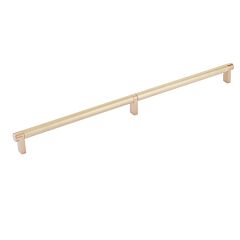 Emtek Select Satin Copper Rectangular Stem 24" (610mm) Center to Center with Knurled Bar in Satin Brass, Overall Length 24-3/4" (628.5mm) Cabinet Pull/Handle